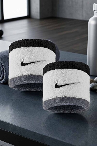 Nike Swoosh Sporcu Bilekliği - 2'li Paket Çift Yönlü Havlu Ter Bandı, Tenis, ...