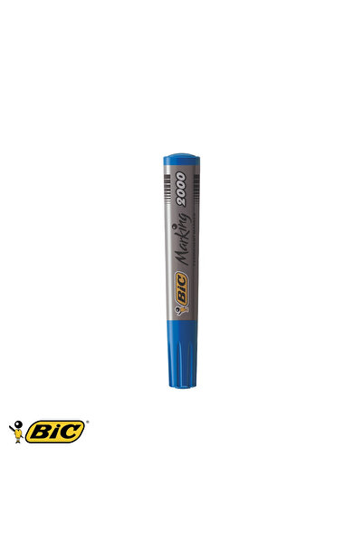 Bic Marker permanent 2000, vârf rotund de 2,5 mm, albastru, pentru multiple s...