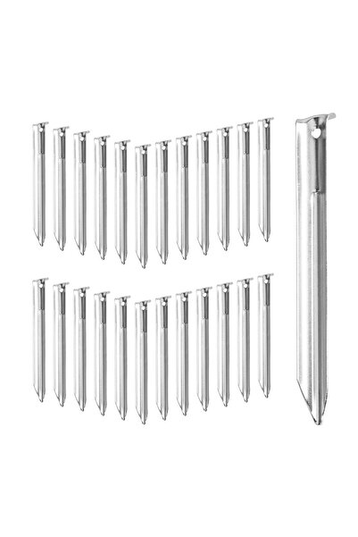 Relaxdays Set of 25 tent pegs Relaxdays, silver, 18x2x1.5cm