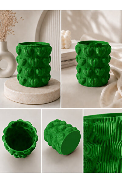Alvera3D Heart Textured Decorative 3D Design Vase