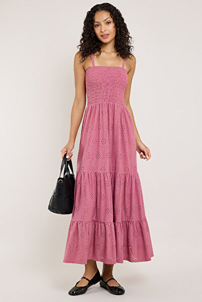 R&B Knitted Strappy Tiered Dress