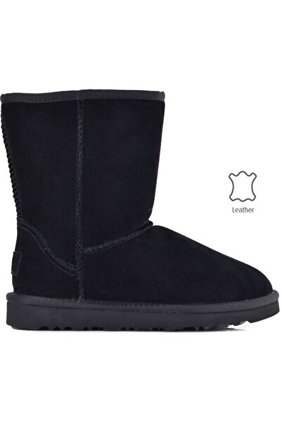 İZY Μαυρο δερμάτινο Australian Boot Classic L7830