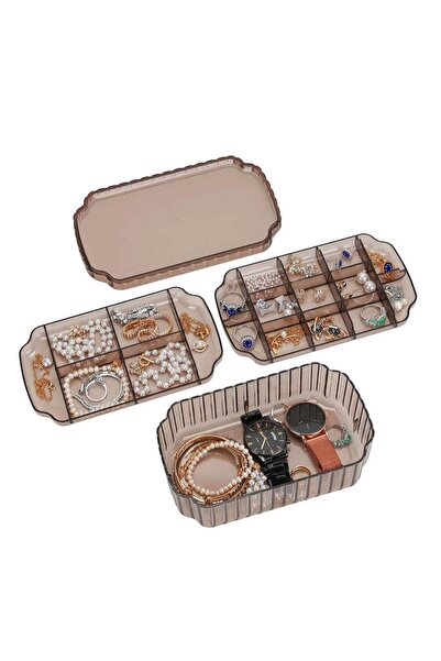 Arabest 3-Layer Jewelry Organizer Box,Clear Plastic Bead Storage Container,Fo...