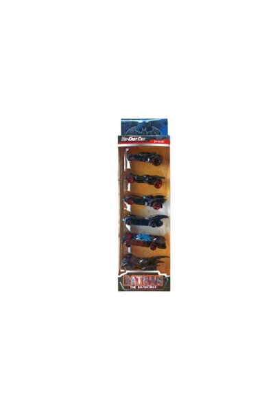 Batman Set de 6 mașini, Batmobilul, negru, metal, 3 ani+