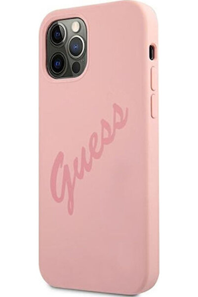 Guess Πλαστικό Ροζ Πίσω Κάλυμμα με Vintage Γραφή (iPhone 12 Pro Max) Κωδικός:...