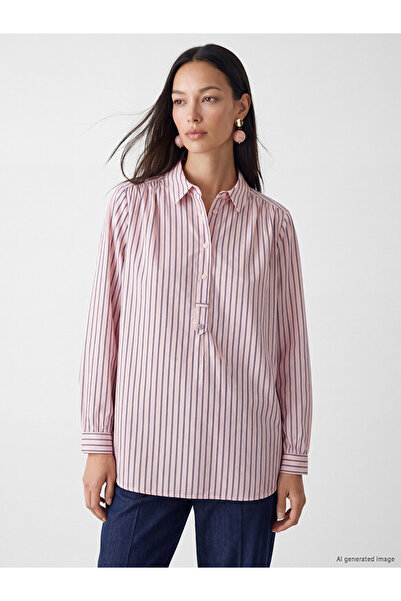 LC Waikiki Pink Striped Women's Shirt Tunic