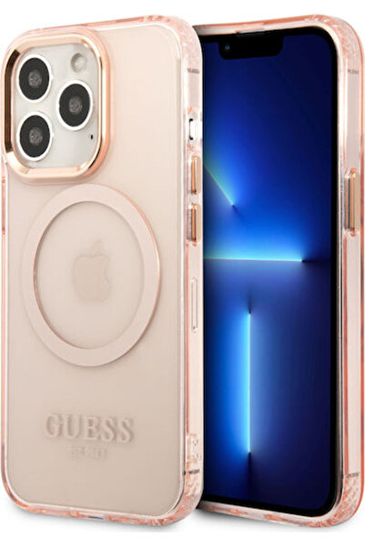Guess Outline Translucent Back Cover Silicone Gold (iPhone 13 Pro) Code: GUHM...