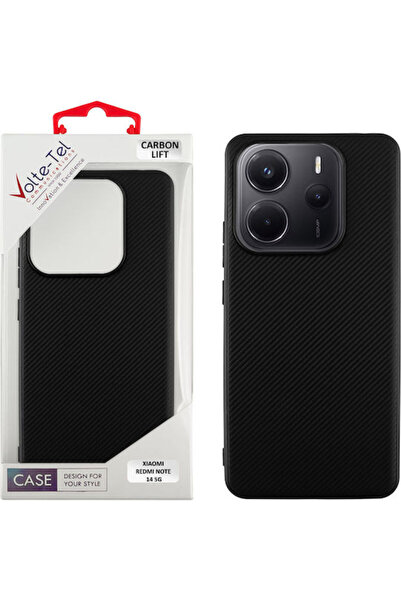 Other Volte-Tel Carbon Lift Back Cover Σιλικόνης Μαύρο (Redmi Note 14 5G)