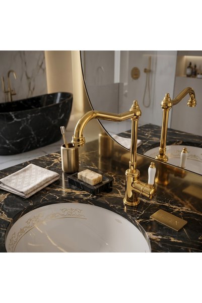 Newarc Elite X Gold Kitchen Sink Faucet 130538