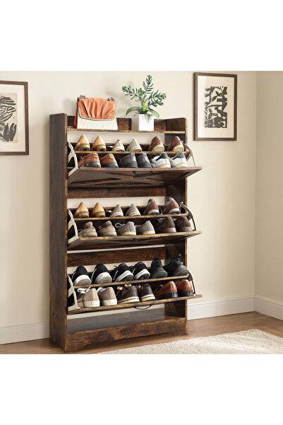 Enjoylifeme Shoe Cabinet Storage for Entryway, Shoe Storage Cabinet with 3 Fl...