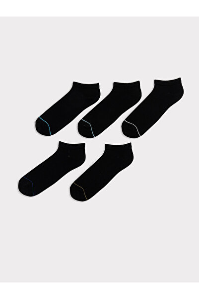 LC Waikiki Black Men's Booties Socks 5-Piece