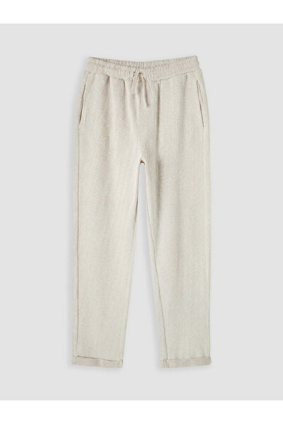 LC Waikiki Ecru Patterned Boys' Sweatpants