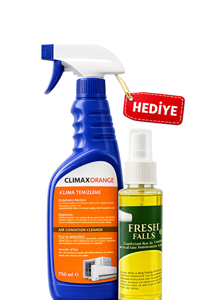 Climax CLIMAXORANGE Klima Temizleme Spreyi 750 ml + Fresh Falls Klima Kokusu ...
