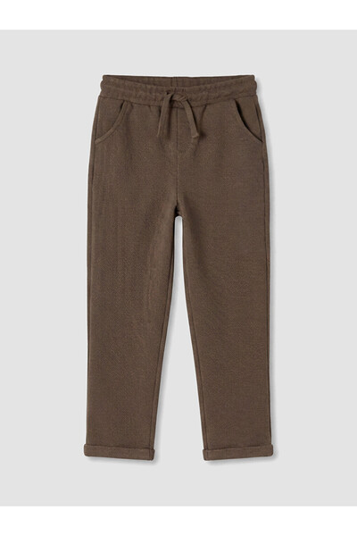 LC Waikiki Brown Elastic Waist Boys' Trousers