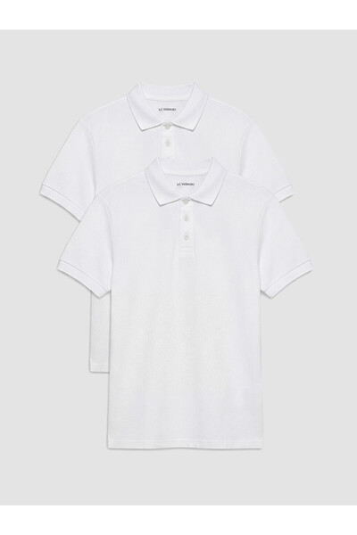 LC Waikiki Tricou polo din pique pentru fete, pachet de 2