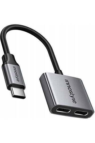 Innostyle Adaptor 2X USB-C, cablu Type C pentru Samsung Apple cu DAC