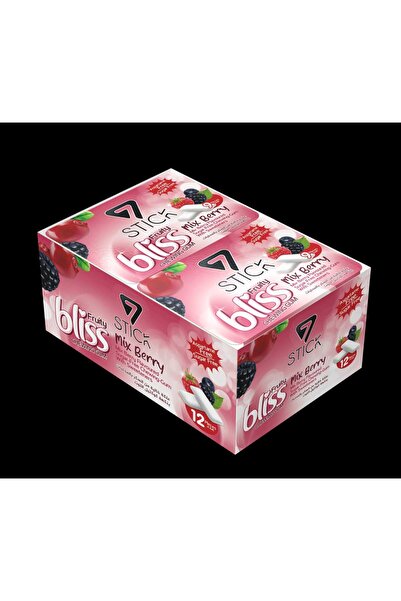 7 STICK 7STICK SEKERSIZ MIX BERRY AROMALI BLISTER SAKIZ 9 PCS (12Adet)