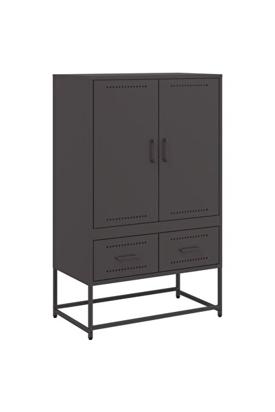vidaxl Dulap înalt, negru, 68x39x111,5 cm, oțel