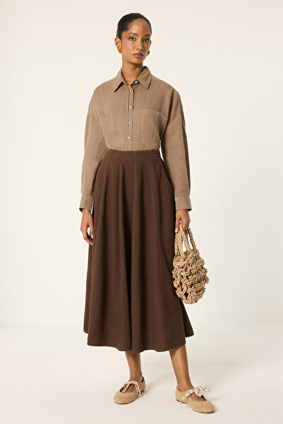 Touché Privé Gabardine Skirt with Pockets