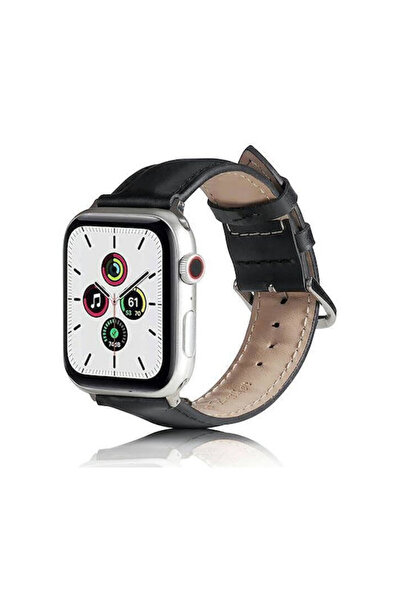 Beline Λουράκι Δερμάτινο Μαύρο (Apple Watch 38/40/41/42mm)