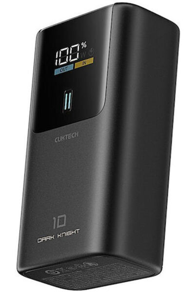 Cuktech 10 Μίνι Power Bank 10000mAh 55W με θύρα USB-A και 2 θύρες USB-C Γκρι