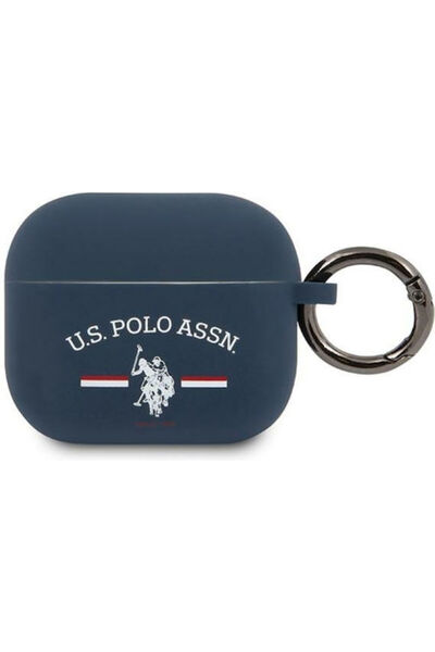 U.S. Polo Assn. Θήκη σιλικόνης με μπρελόκ σε ναυτικό μπλε για Apple AirPods 3
