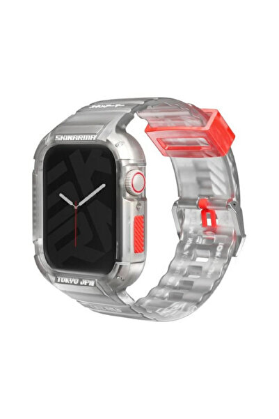 Skinarma Λουράκι και θήκη 2 σε 1 για Apple Watch 45/44mm Διαφανές