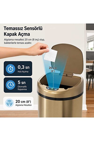 DİĞER1111 Sensörlü Çöp Kovası