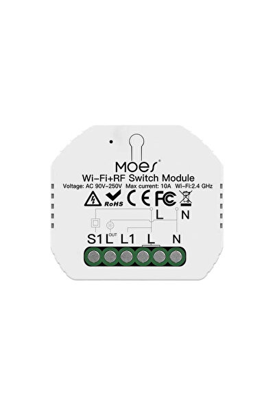 NewEra SmartHouse Comutator/Releu inteligent WiFi + RF 433 cu o singură inter...