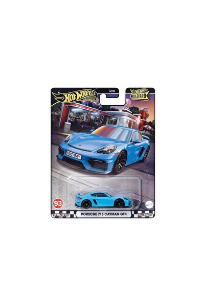 HOT WHEELS Model la scară 1:64 al Porsche 718 Cayman GT4 # 93 în albastru