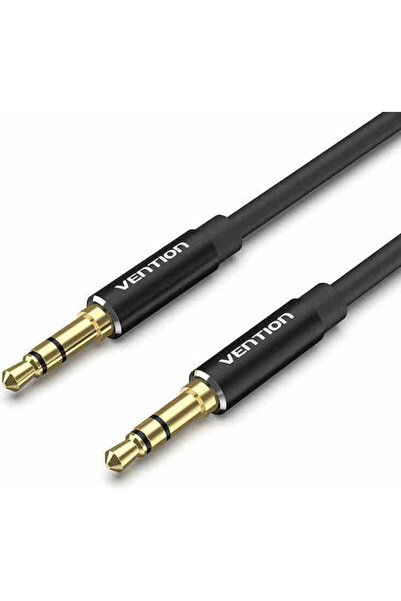 Vention Καλώδιο Jack 3.5mm - Αρσενικό 3.5mm σε Αρσενικό 3.5mm, Μαύρο, 1μ, με ...