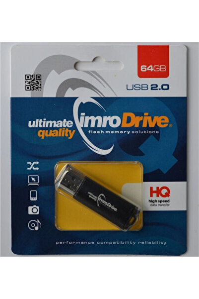 Imro Μαύρο USB 2.0 στικάκι 64GB, μαύρο