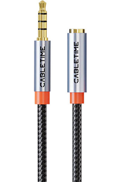 Cabletime Καλώδιο Jack 3.5mm, Αρσενικό 3.5mm - Αρσενικό 3.5mm, Μαύρο, 2μ, CT-...