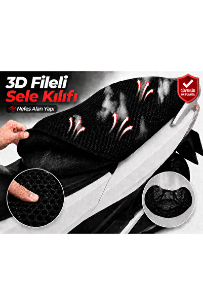 Vi Caro Husa scaun motocicletei Arora Leader 50 Husa scaun cu plasa 3D Protec...