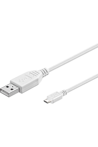 goobay Καλώδιο USB 2.0 σε micro USB, κανονικό, 1μ, Λευκό (43837)