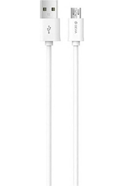 Devia Καλώδιο USB 2.0 σε micro USB, κανονικό, 1μ, Λευκό (DVCB-991364)