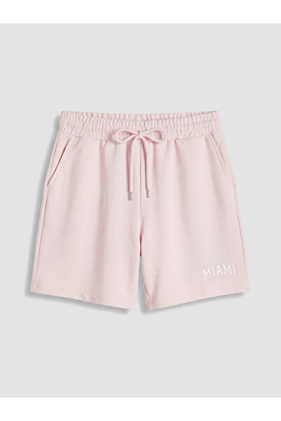 LC Waikiki Pink Miami Printed Women's Shorts