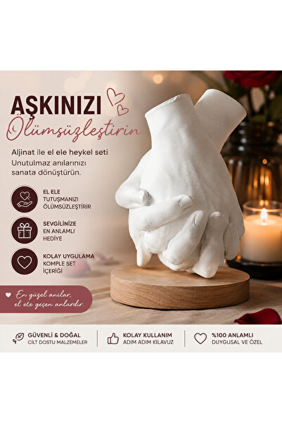 Vass Bros Sevgililer ve Çiftler için El heykel Yapım Kiti-Aljinat ile heykel ...
