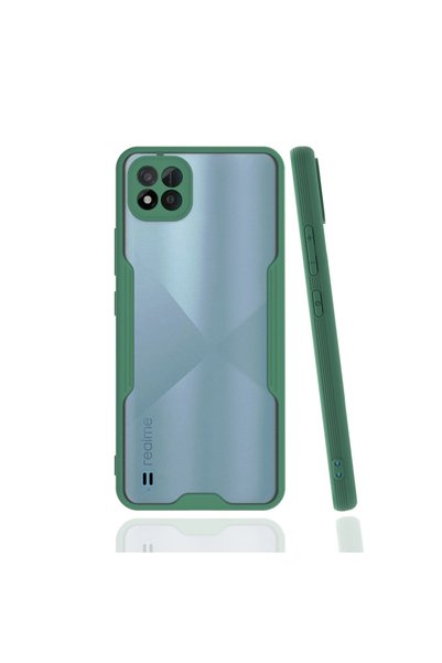 eco port حافظة C11 2021 من السيليكون البلاتيني متوافقة مع Realme - أخضر