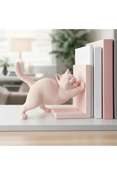OEM Decorative Bookend, Playful Cat Design