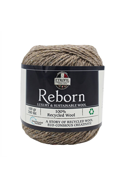 Etrofil Prepletena pređa za pletenje Reborn, mrljasto smeđa, 100% reciklirana...