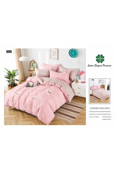 Super Elegant Pucioasa Finet Duvet Cover Set 6 Pieces 245x250cm – Premium Com...