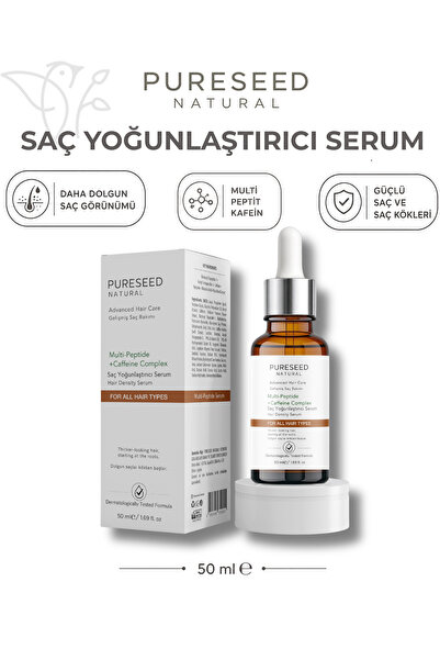 PURESEED NATURAL Saç Yoğunlaştırıcı Multi Peptit Kafein Kompleks Serum - 50ml