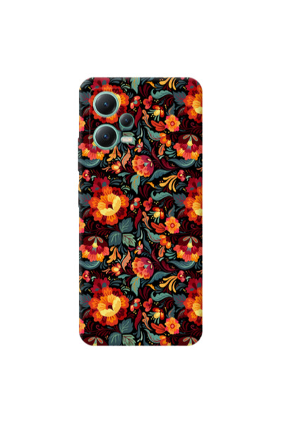 Other Xiaomi Redmi Note 12 Pro Plus 5G Orange flowers Transparent Silicone TP...