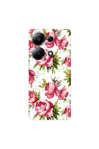 Other Xiaomi Poco M6 Pro 4G Roses and laves Transparent Silicone TPU Θήκη