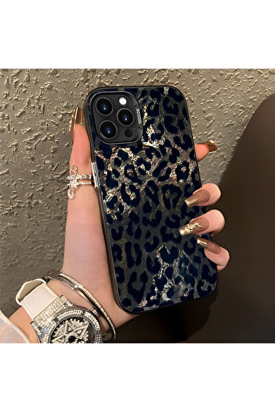 SLIMFELT iPhone 12 Pro Max Uyumlu Lüks Leopar Kılıfı, Düşmeye Dayanıklı Silik...