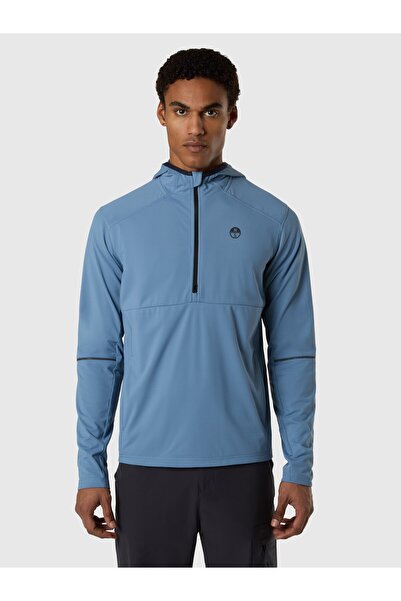 North Sails Regular Fit Hooded Half-Zip Reflective Men's Sweatshirt