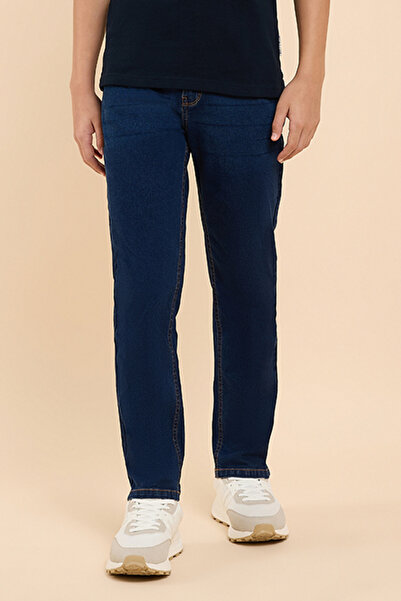 R&B Washed Slim Fit Jeans with Button Closure