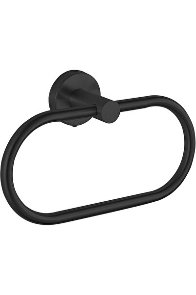 Arabest Matte Black Towel Ring for Bathroom, Stainless Steel Wall Mount, Round