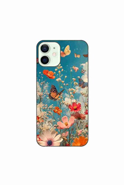 OEM Husa compatibila cu Apple iPhone 12 Mini Silicon Gel Tpu Model Flori si F...